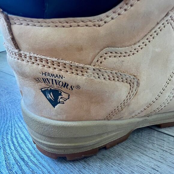 Herman Survivors Leather Steel Toe Work Boots Utility Waterproof Construction - Picture 8 of 12